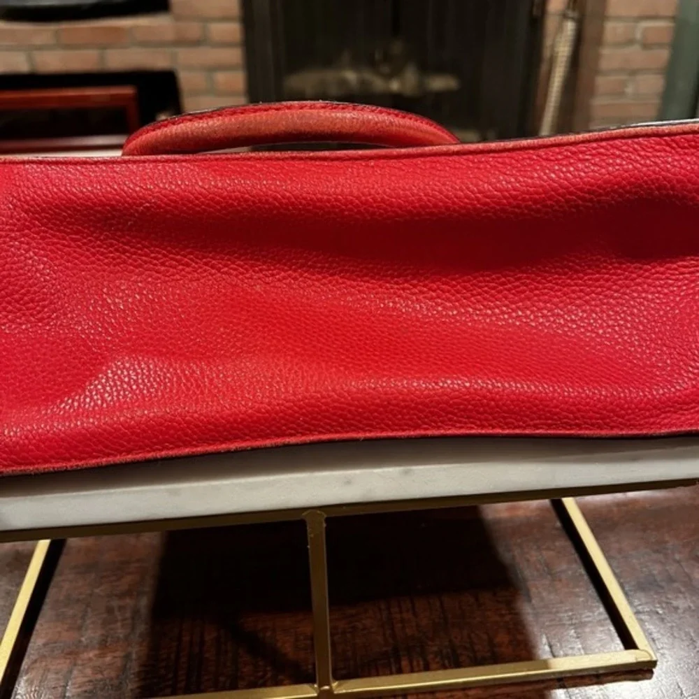 Kate Spade New York Mulberry Street Lise Satchel Crossbody Pebble‎ Red Leather